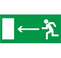 Sticker Emergency exit left 